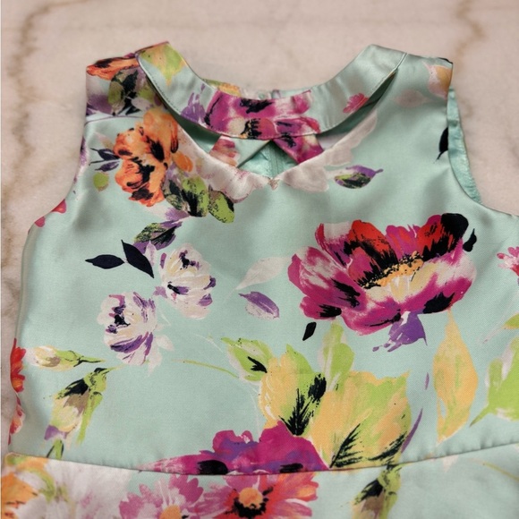 The Children’s Place Mint Floral Kids Dress - Picture 2 of 5